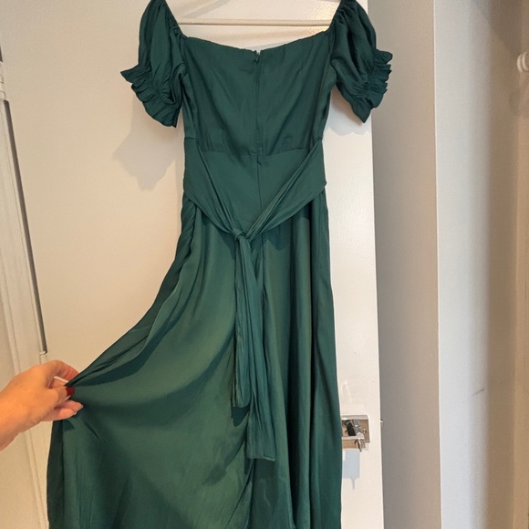 Emerald Green Fall Petal & Pup Brand Mickenna Sweetheart MIDI Dress BNWT - Picture 5 of 6